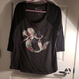 Torrid Little Mermaid 3/4 sleeve tops